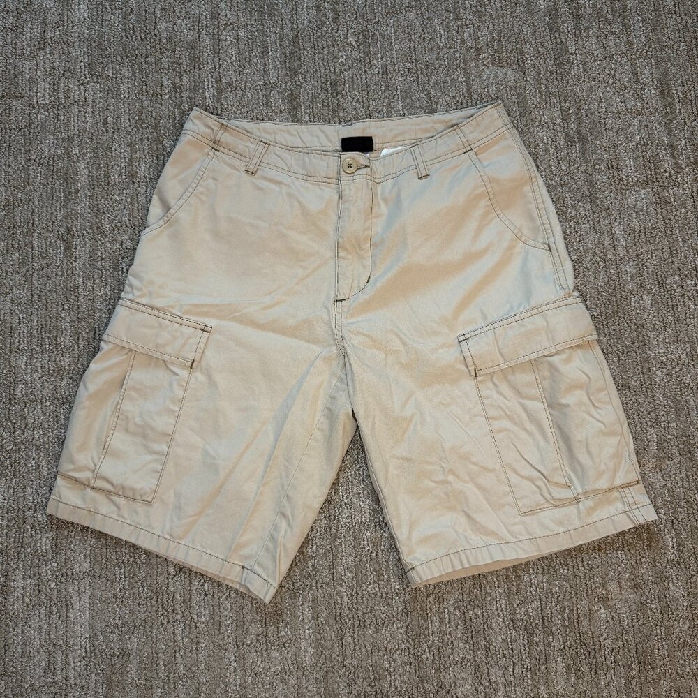 Patagonia Men's Canvas Compound Cargo Shorts Tan Hiking Size 31 Organic Cotton